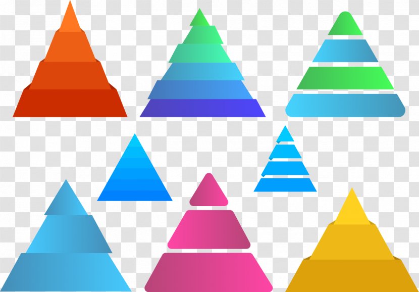 Color Sweet Euclidean Vector Pyramid - Triangle - Model Transparent PNG