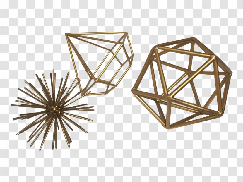 Metal Geometry Geometric Shape Gold - Shapes Transparent PNG