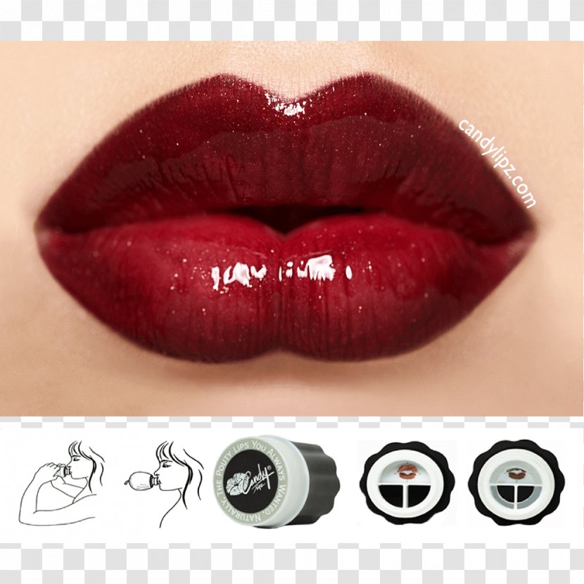 Lip Balm Augmentation Cosmetics Model - Cheilitis - Red Lips Transparent PNG