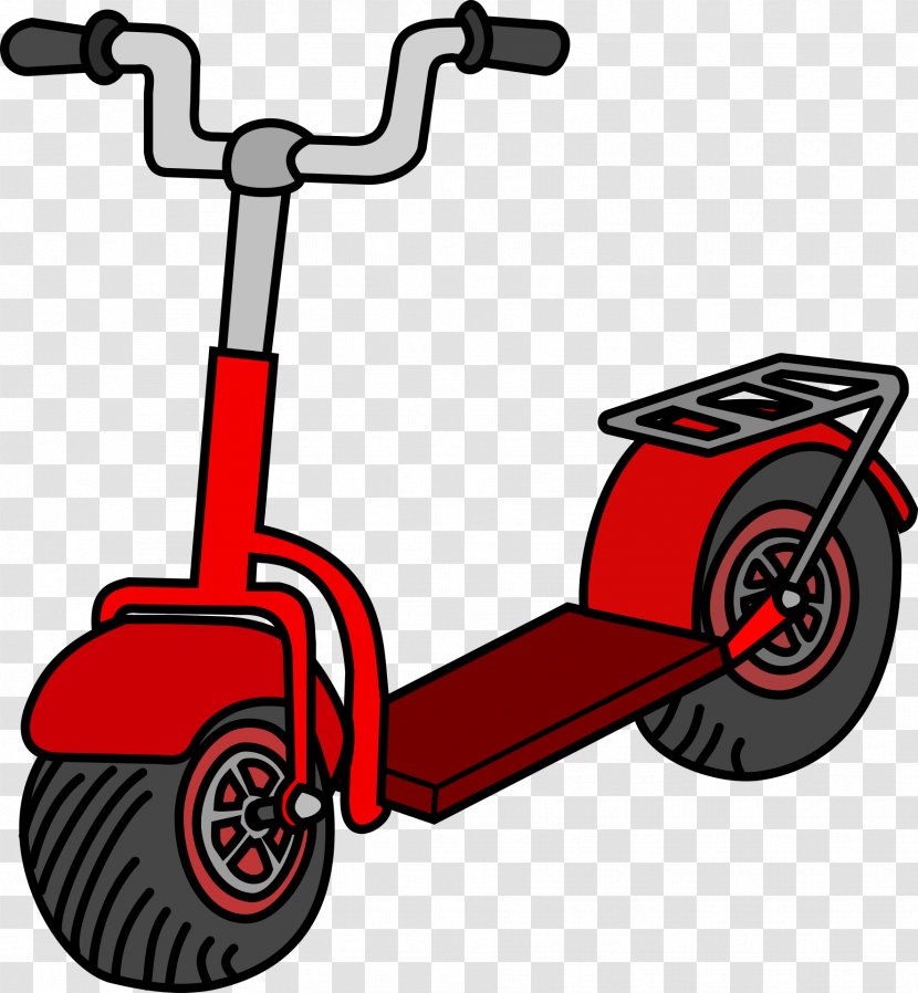 Kick Scooter Clip Art Electric Vehicle Openclipart - Motorcycle Transparent PNG