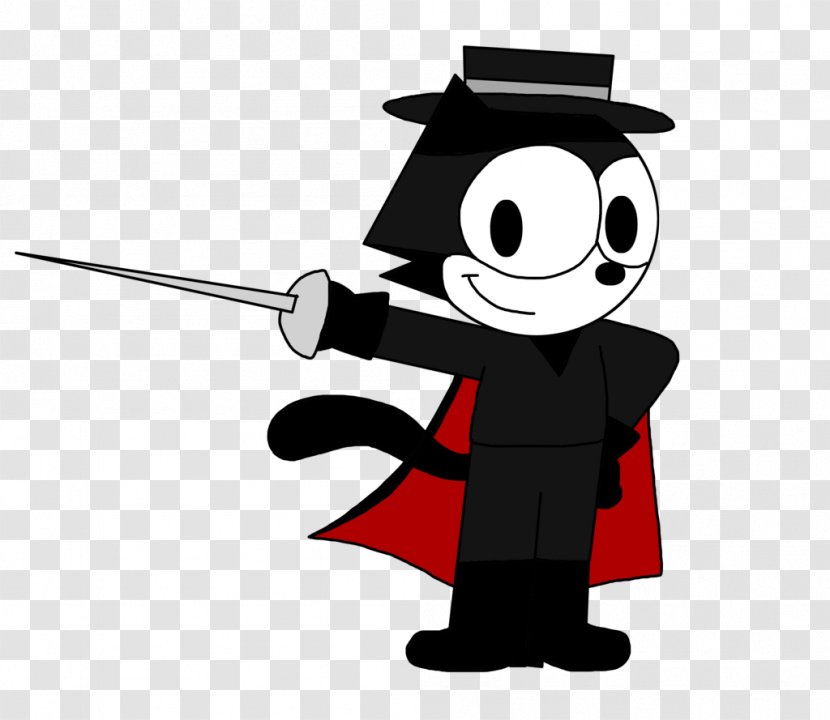 Felix The Cat Zorro Cartoon Drawing - Generation Z Transparent PNG