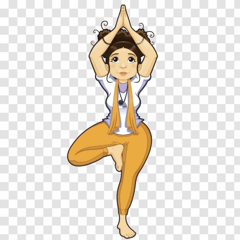 Cartoon Yoga Physical Exercise Illustration - Watercolor - Yellow Aerobics Foot Stand Transparent PNG