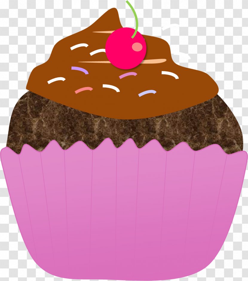 Cupcake American Muffins Clip Art Ice Cream Chocolate - Cake - Pink Custard Transparent PNG