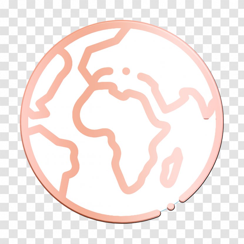 Earth Icon Geography Planet - Peach Transparent PNG