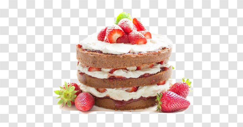 Birthday Cake Strawberry Cream Sponge - Food - Free Pull Yogurt Transparent PNG