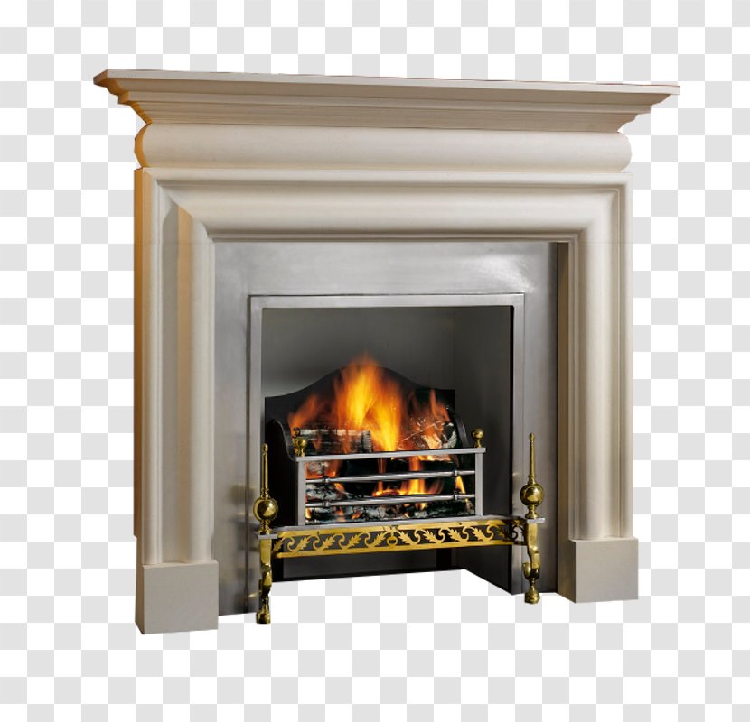 Bolection Hearth Fireplace Mantel Limestone - Marble - Gas Stove Flame Transparent PNG