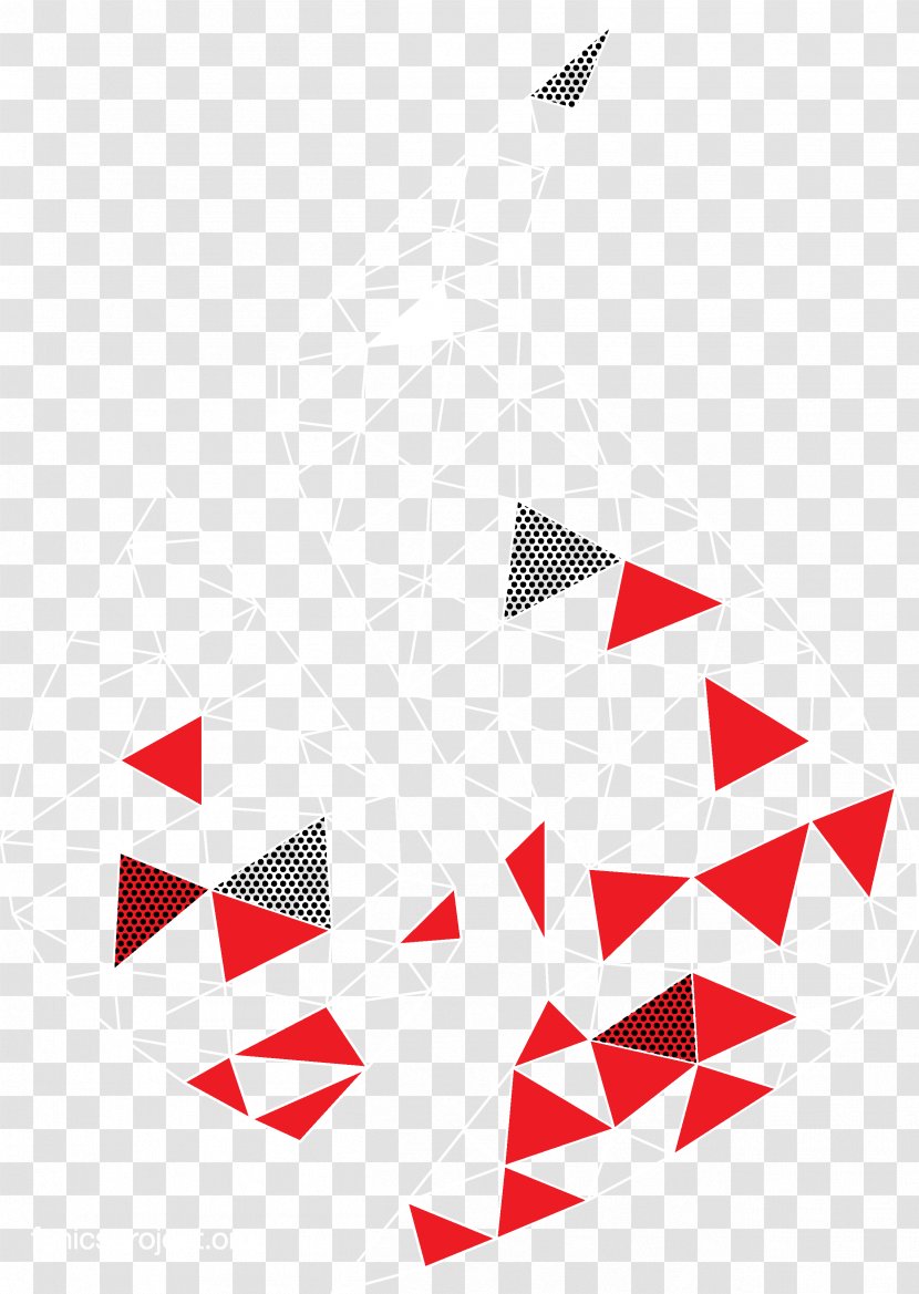 Triangle Point Pattern Clip Art - Red - Favicon Banner Transparent PNG