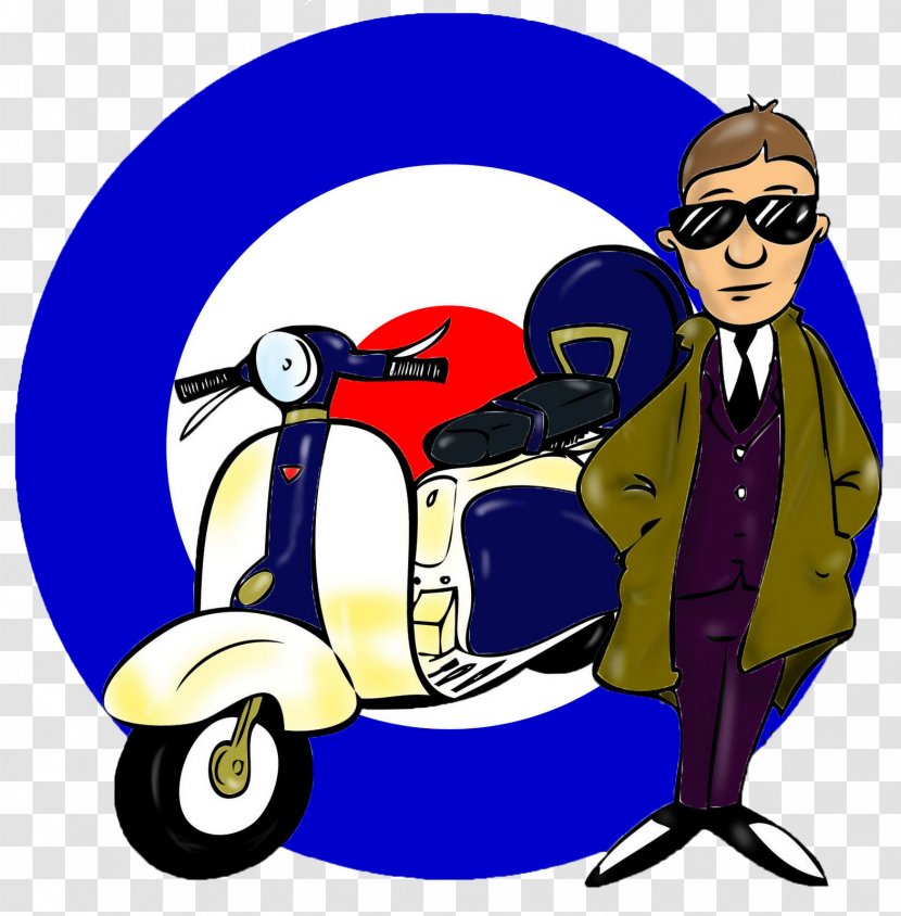 Lambretta Mod Scooter Vespa Drawing - Cartoon Transparent PNG