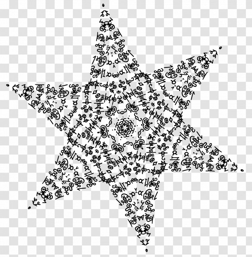 Snowflake Star Shape Symmetry Line Transparent PNG