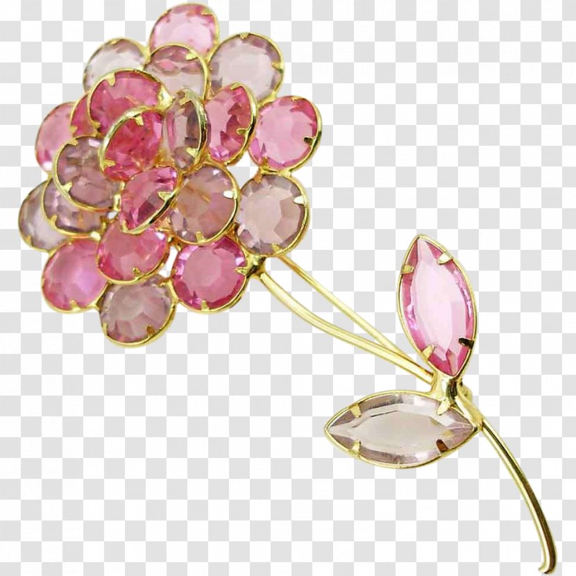 Earring Body Jewellery Brooch Pink M - Heart Transparent PNG