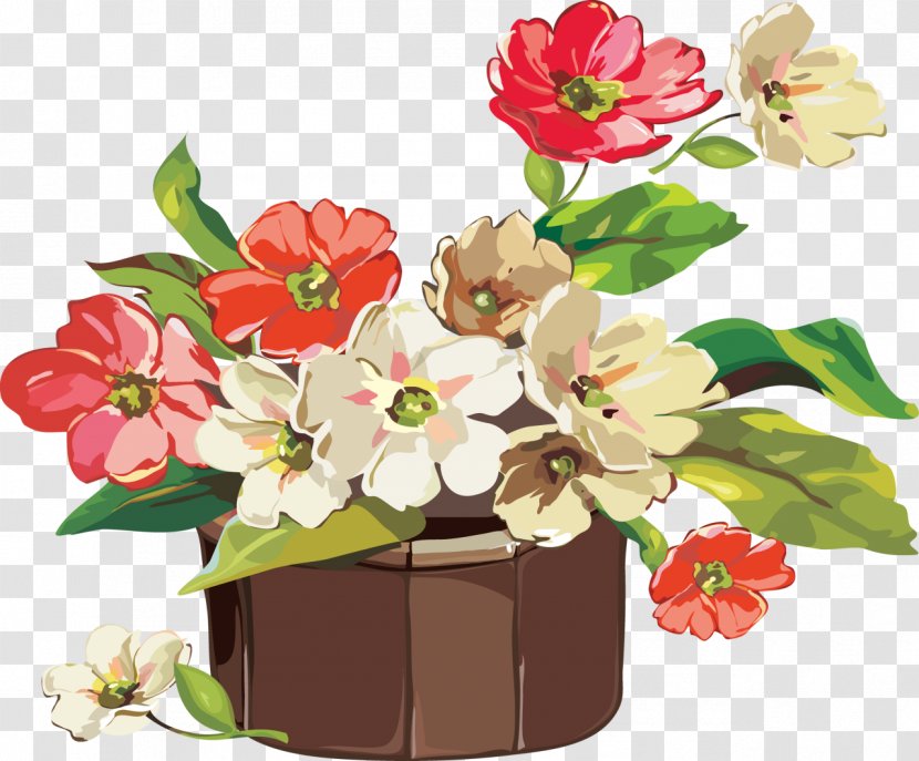 Flowerpot Garden Floral Design - Flower Transparent PNG