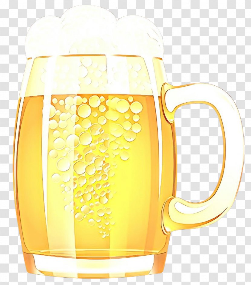 Beer Glass Yellow Drinkware Pint Mug - Tableware Transparent PNG