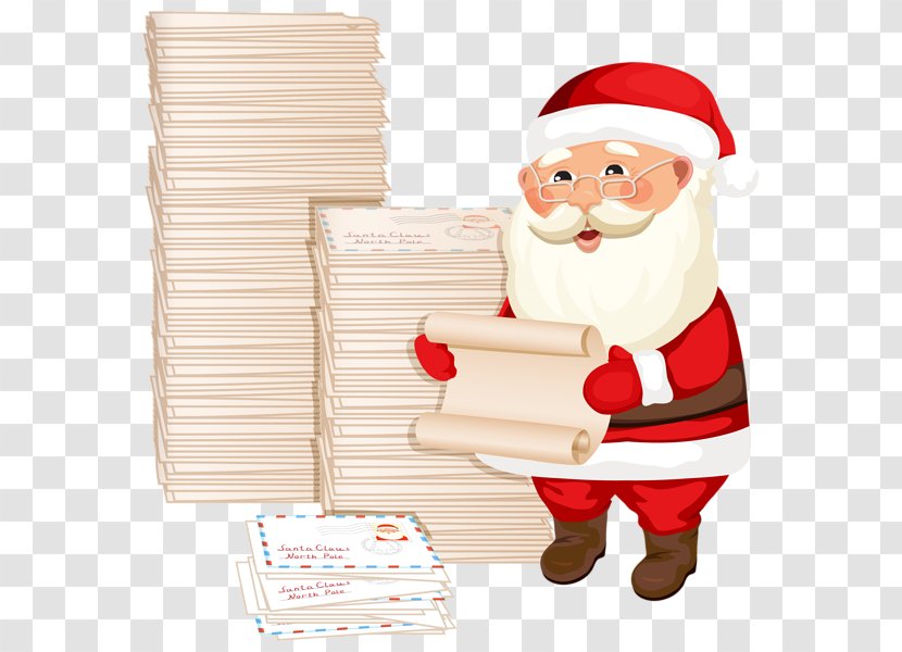 Santa Claus Letter Clip Art - Cliparts Transparent PNG
