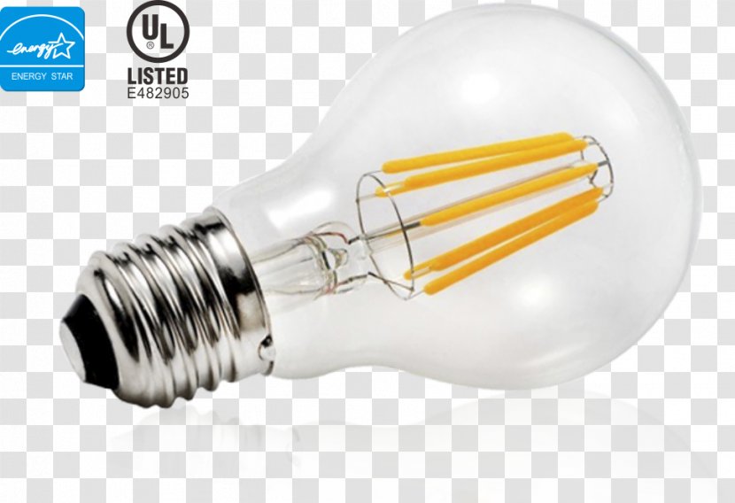 Incandescent Light Bulb Edison Screw LED Lamp Lighting - Identification Transparent PNG