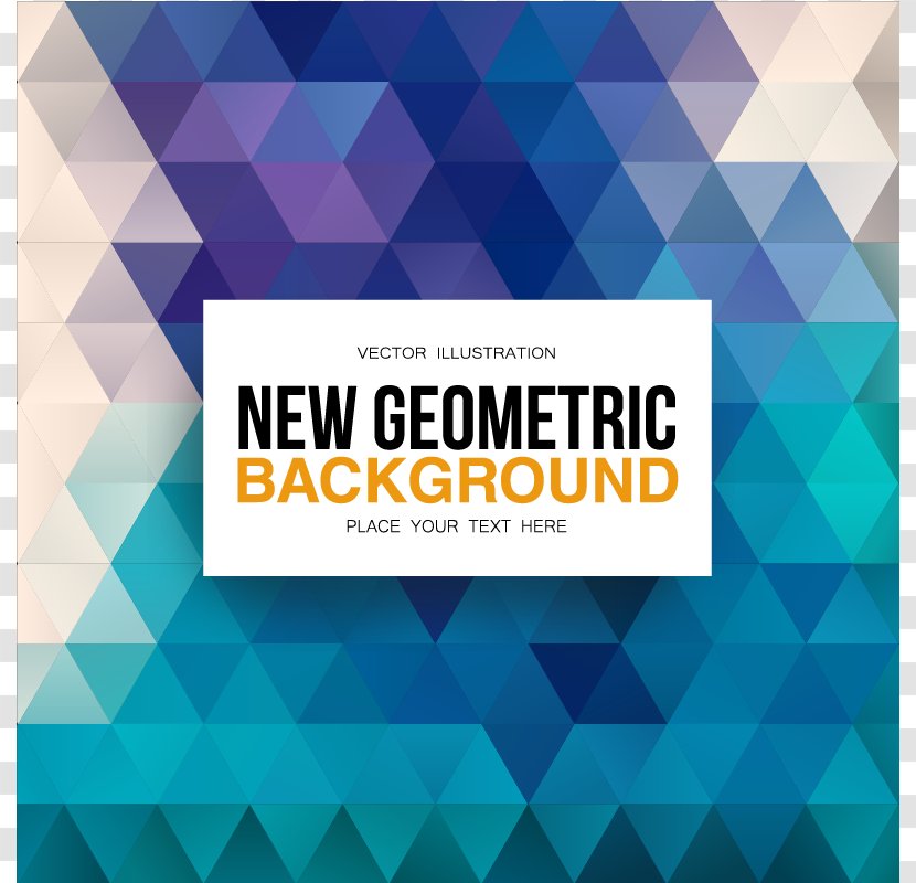 Blue Euclidean Vector Geometry Color Gradient - Abstract Background Transparent PNG