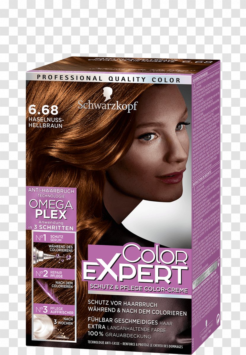 Color Expert Schwarzkopf Human Hair Hairstyle - Brown - Brand Information Transparent PNG