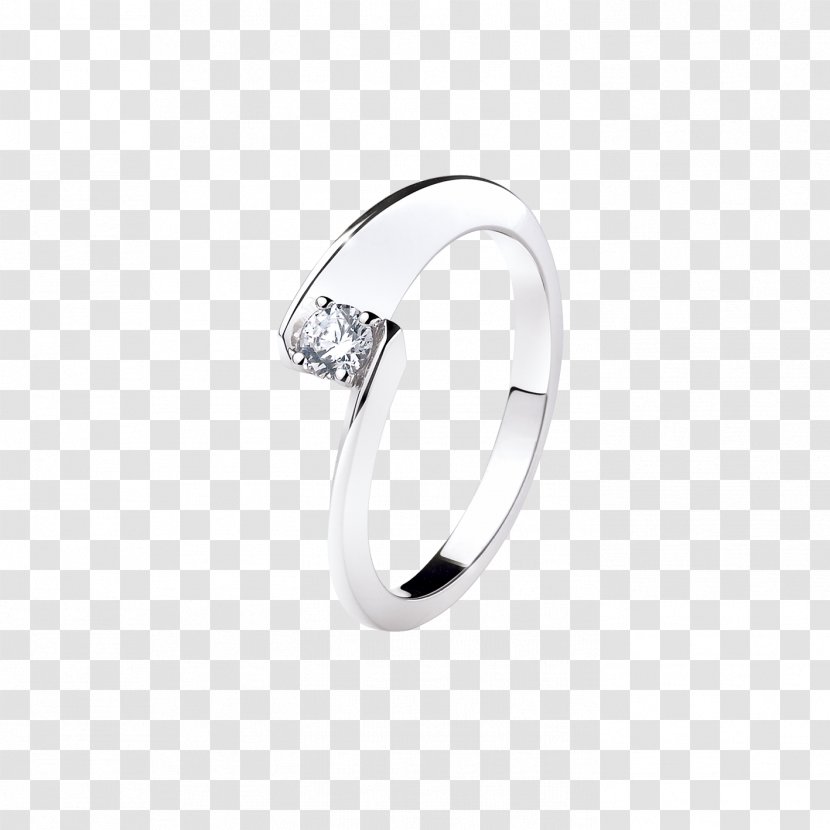 Jewellery Solitaire Diamond Białe Złoto Wedding Ring - Franck Gef Transparent PNG