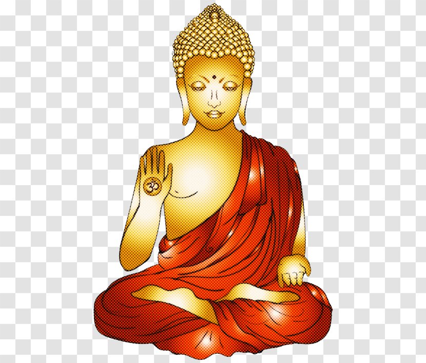 Buddha Cartoon - Drawing - Zen Master Kneeling Transparent PNG
