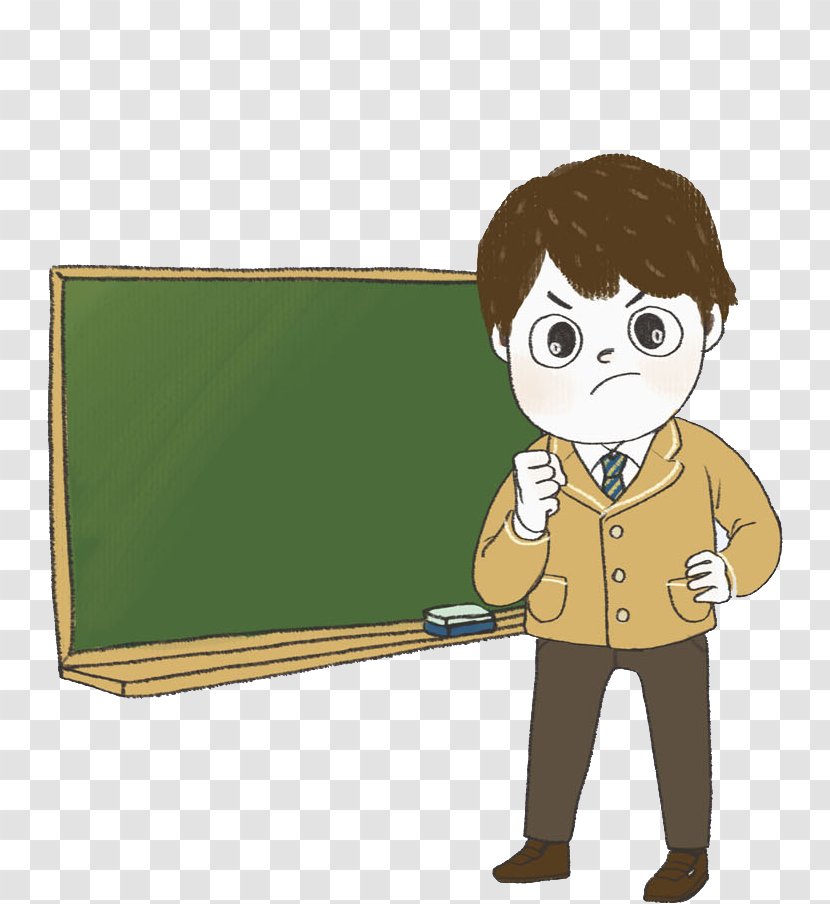 Cartoon College Scholastic Ability Test Illustration - Blackboard - Hand-painted Teacher Transparent PNG
