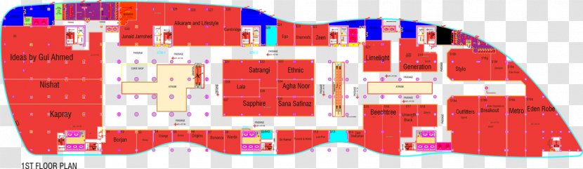 Shopping Centre Floor Plan Retail - Map Transparent PNG