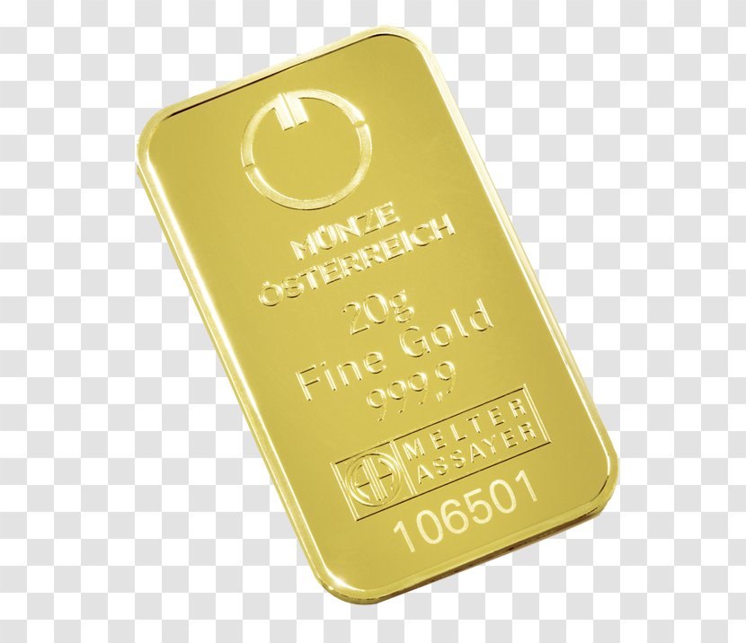 Gold Bar Austrian Mint London Bullion Market - Manno Transparent PNG