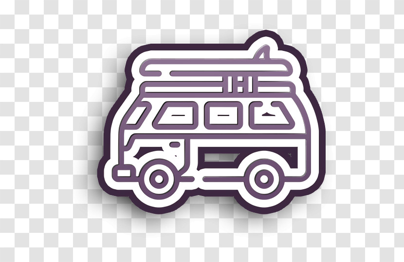 Van Icon Summer Holidays Icon Transparent PNG