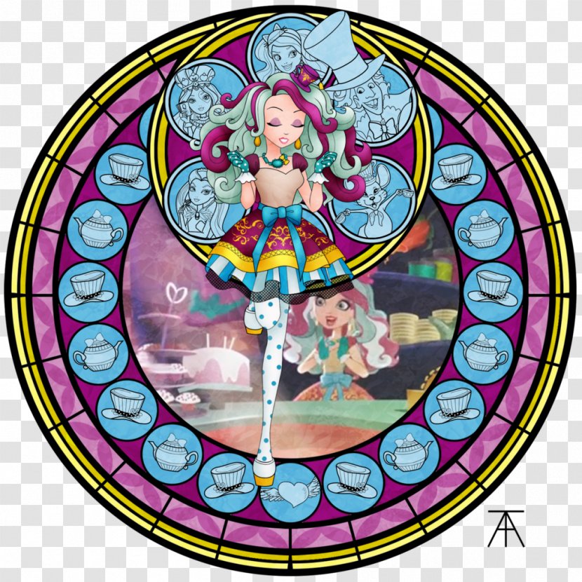 Stained Glass Window Mad Hatter Transparent PNG