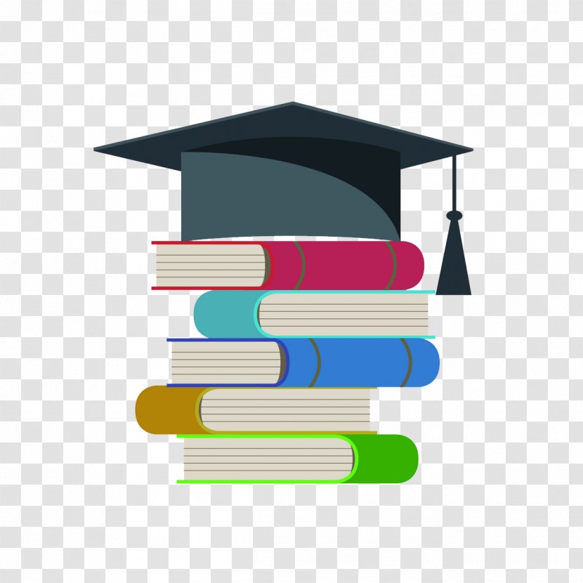 Bachelors Degree Hat Graphic Design - Book - Books On The Bachelor Cap Transparent PNG