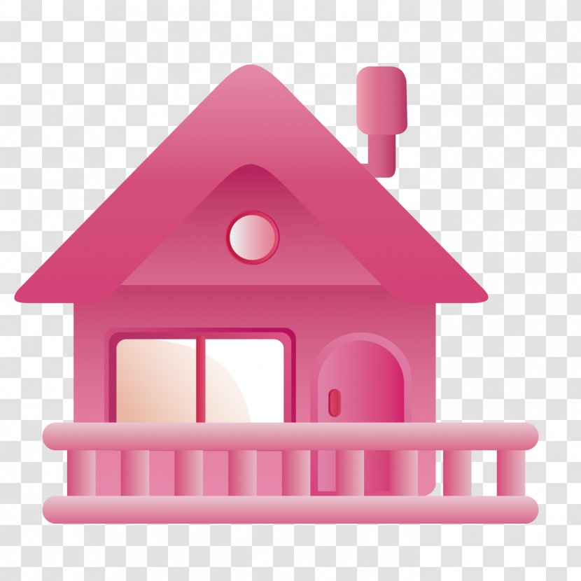 House Cartoon - Cleanliness - Pink Little House,Building,Flat Room Transparent PNG