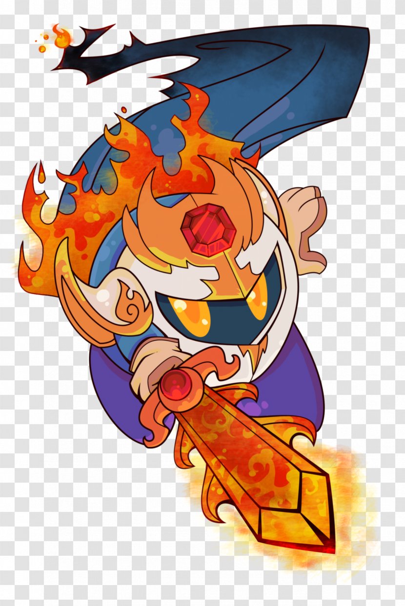 Meta Knight Kirby Art Flame - Flower Transparent PNG
