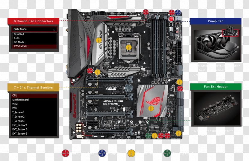 Motherboard ASUS Maximus VIII Extreme Hero LGA 1151 华硕 - Republic Of Gamers - Asus Vii Transparent PNG