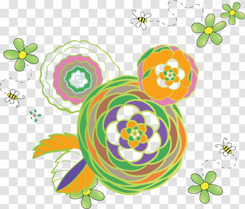 Clip Art - Flowering Plant - Vector Flower Decoration Pattern Transparent PNG