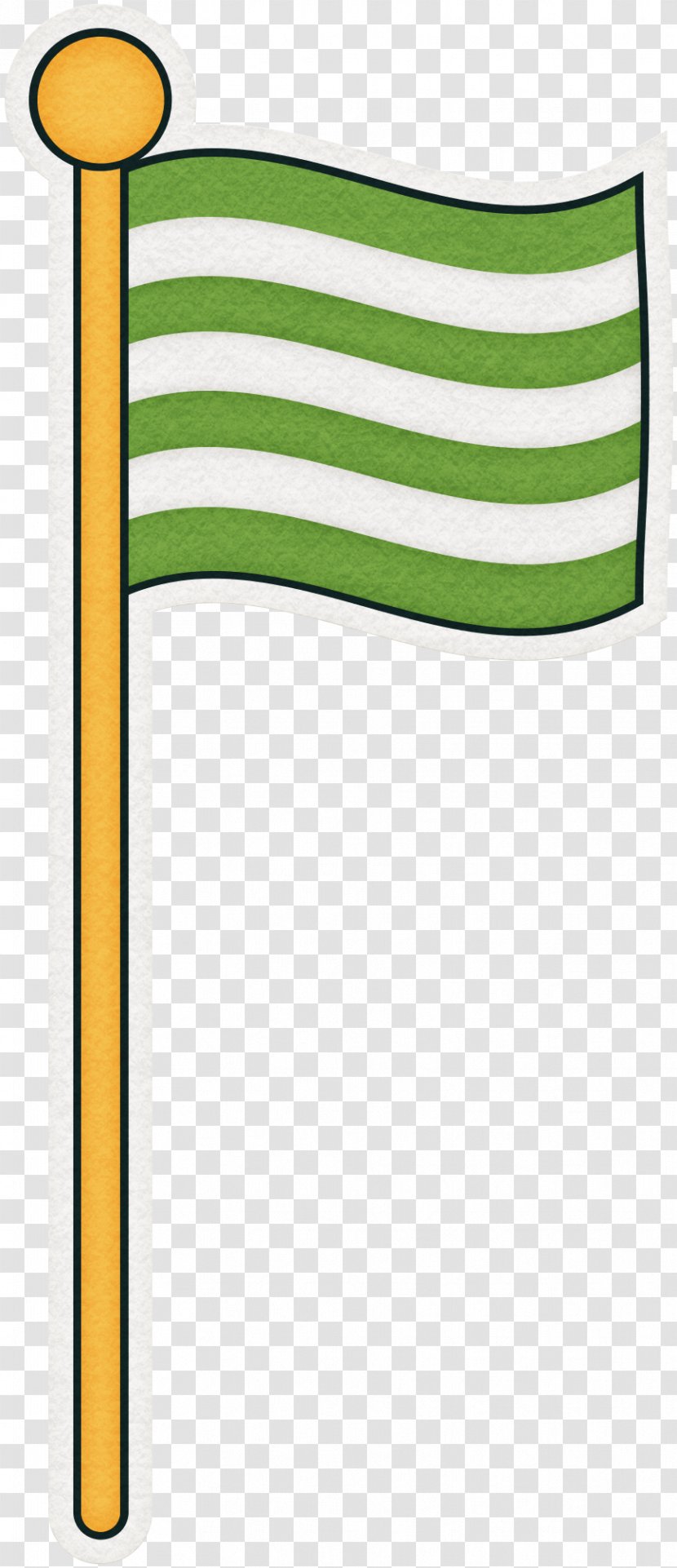 Flag Cartoon Green - Yellow - Stripes Transparent PNG