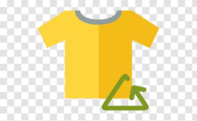 T-shirt Recycling Symbol - Yellow - School Casual Clothing Download Transparent PNG