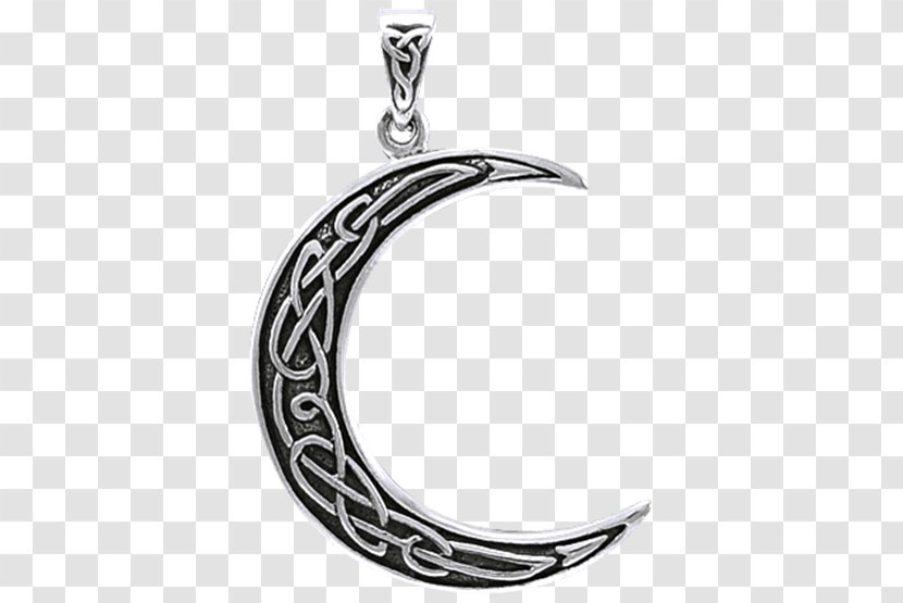 Celtic Knot Triquetra Moon Celts Necklace - Gold Transparent PNG