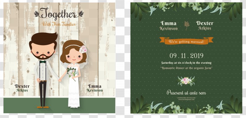 Wedding Invitation Cartoon Bridegroom - Design Transparent PNG