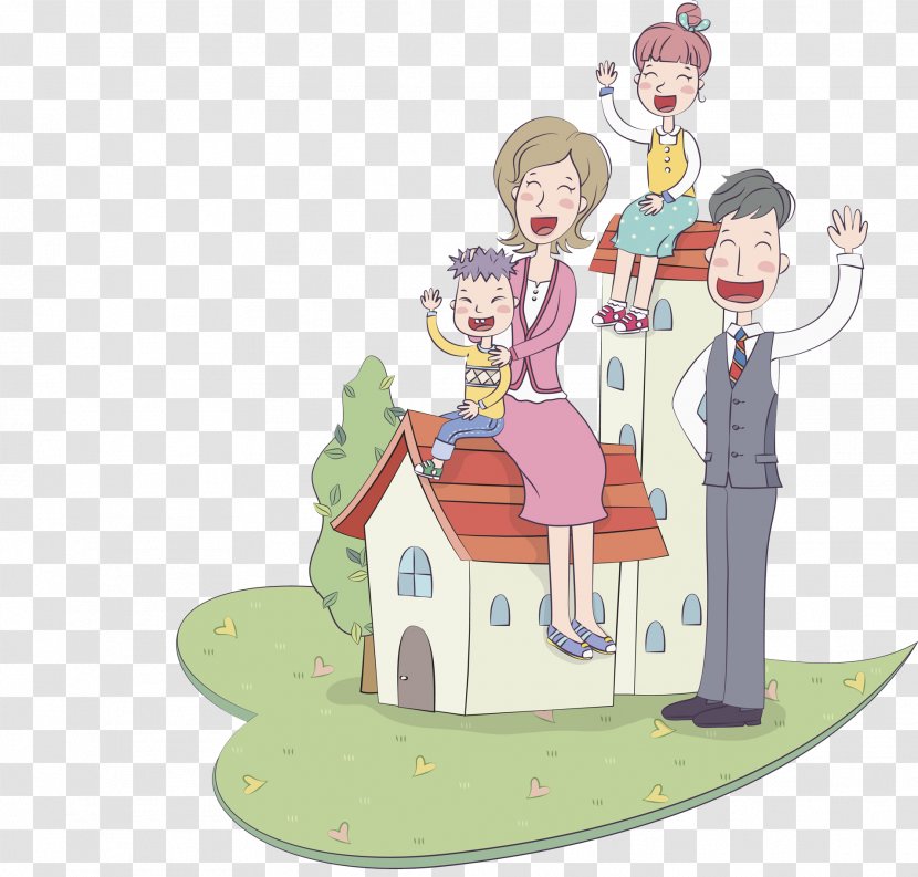 Photography Illustration - A Smiling Family Transparent PNG