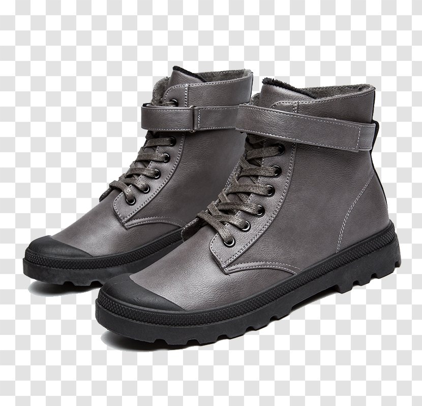 Hiking Boot Fashion Shoe Footwear - Casual - Round Boots Gray Transparent PNG