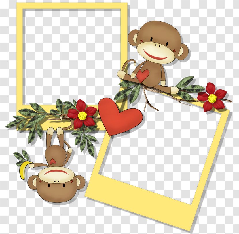Clip Art Picture Frames Monkey Frame Image - Flower Transparent PNG
