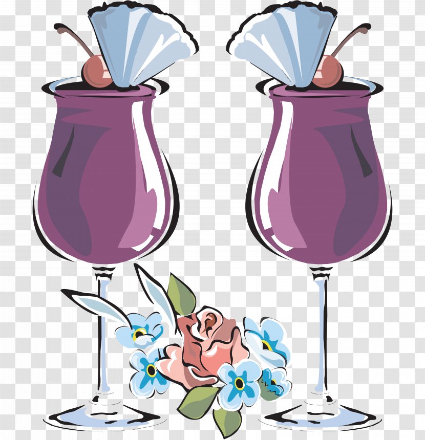 Wine Glass Champagne Cocktail Drawing Clip Art - Garnish Transparent PNG