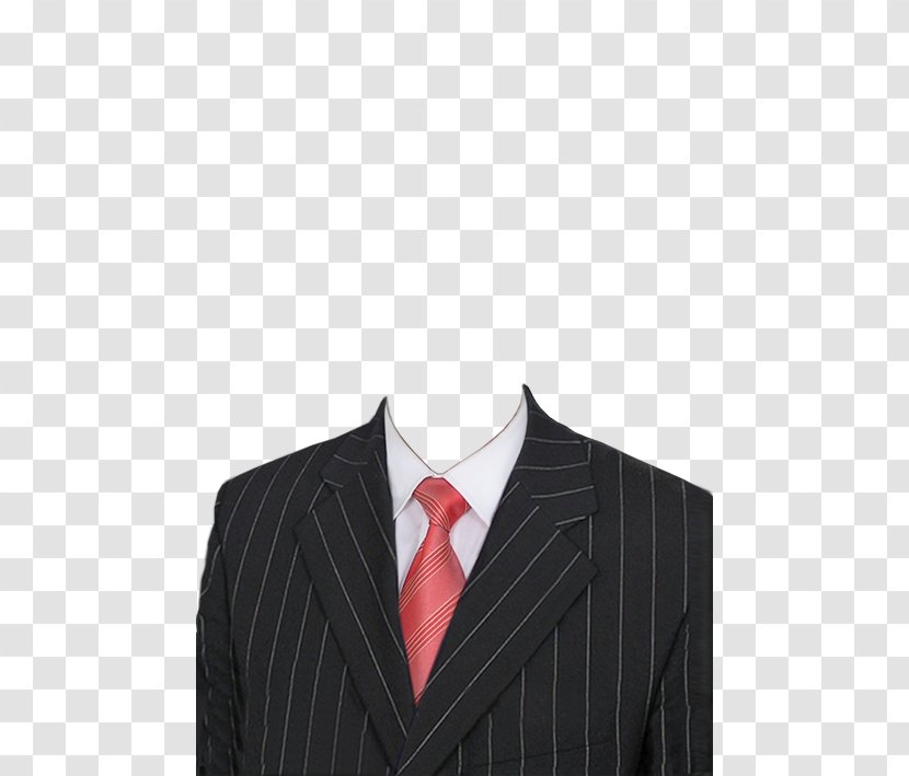 Suit Necktie Clothing Dress - Red - Striped Transparent PNG