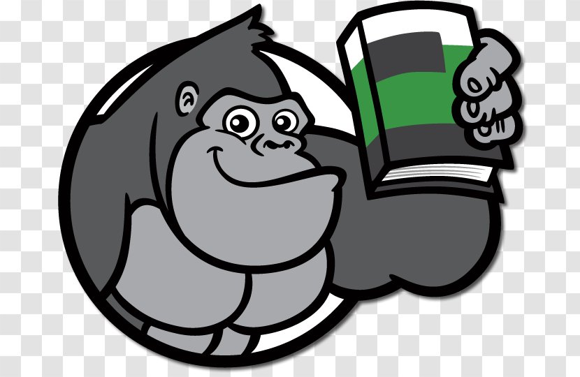 Gorilla Book Series Hyper-converged Infrastructure Content - Black And White - Golila Transparent PNG
