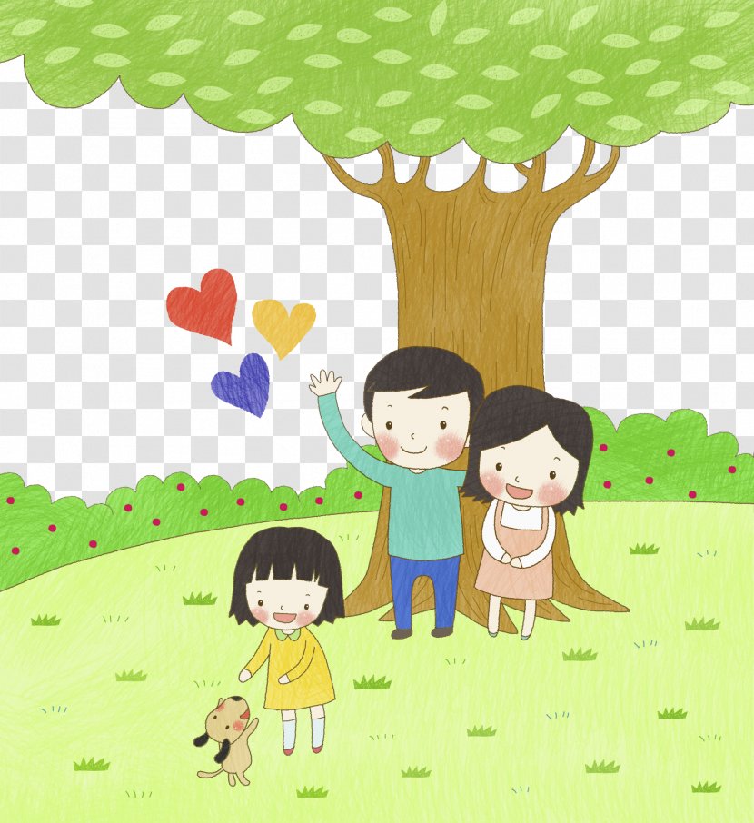 Illustration - Silhouette - A Family Of Three Transparent PNG