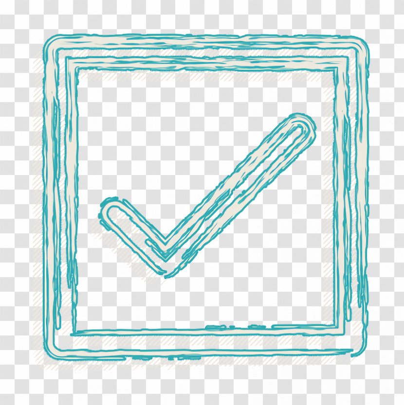 Checkbox Icon Productivity Selected - Shape - Rectangle Turquoise Transparent PNG