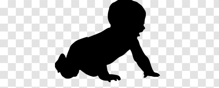 Clip Art Infant Silhouette Crawling Child - Audience Transparent PNG