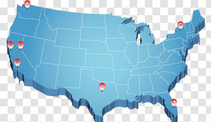 United States Vector Map Blank Transparent PNG