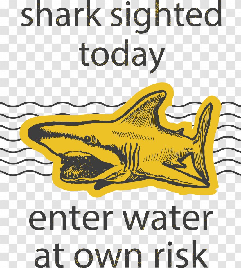 Shark Royalty-free Illustration - Organism - Decorative Yellow Transparent PNG