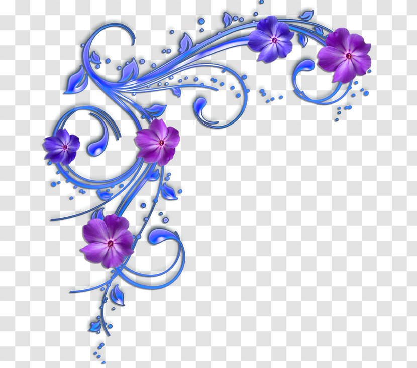 Purple Floral Design Flower Clip Art - Body Jewelry Transparent PNG