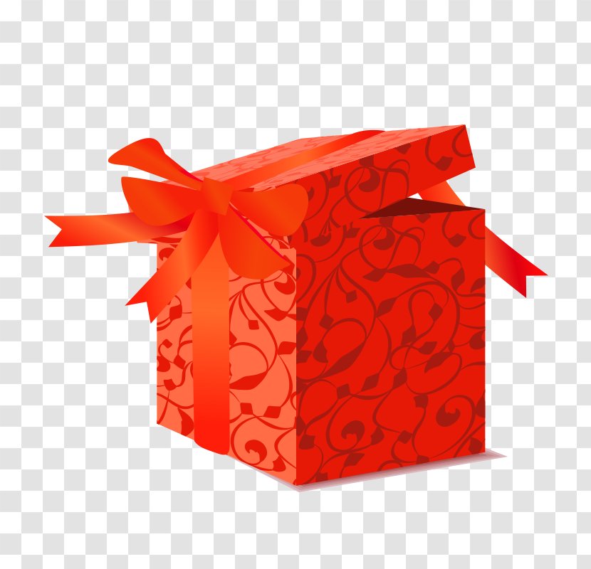 Gift Box - Red Chinese Wind Vector Transparent PNG