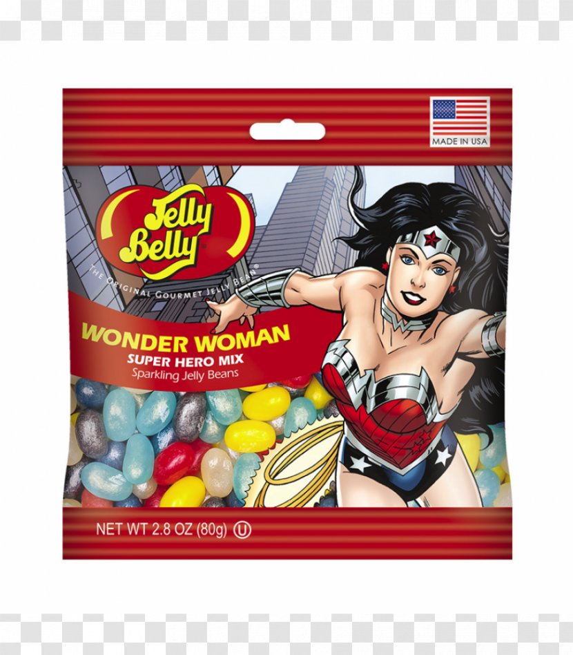 Batman Gelatin Dessert Wonder Woman The Jelly Belly Candy Company Bean - Comics Transparent PNG